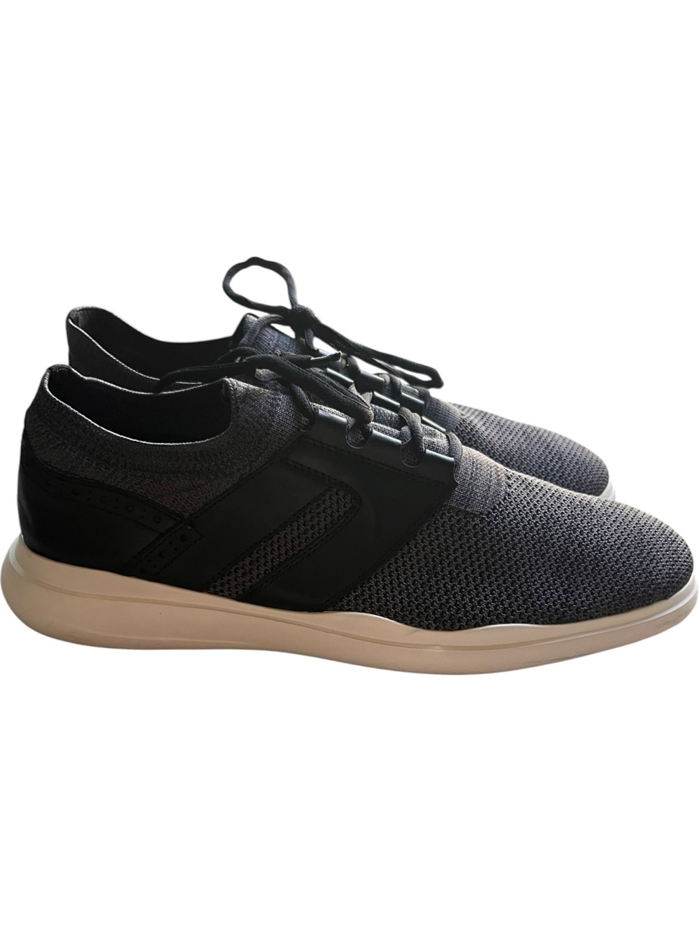 Stacy Adams Knit Lace-Up Sneakers in Black, Gray and White
